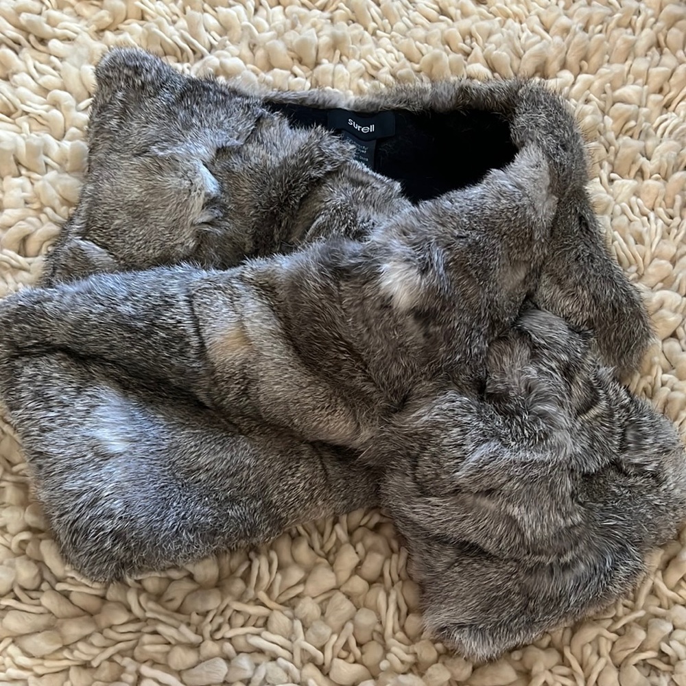Surell rabbit fur scarf